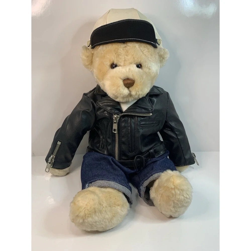 GUND James # 42457 Plush Bear With Removable Moto Jacket Outfit Soft Cuddly Rare - Picture 2 of 16